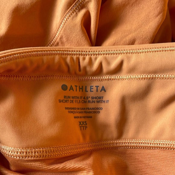 ATHLETA Run-With-It Short Size XXS Seville Orange Women’s - Picture 3 of 4